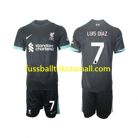 Fußballtrikots Liverpool Luis Diaz 7 Kinder 2024-2025 Kurzarm Auswärts-trikot kaufen